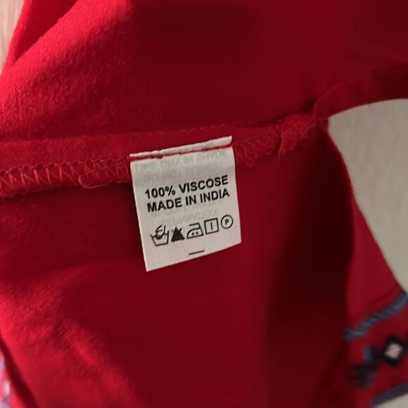 Melissa Odabash Red Nadja Embroidered Short Mini Women's Dress size Small‎ - Picture 7 of 7